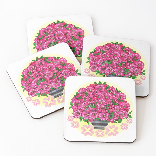 Item preview, Pink floral arrangement  designed and sold by Shirley cute art .