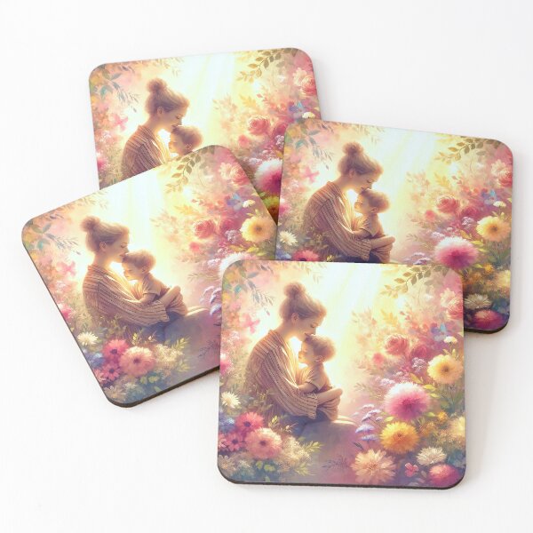 Item preview, Motherly love in a sea of flowers designed and sold by Cerberus-Art.
