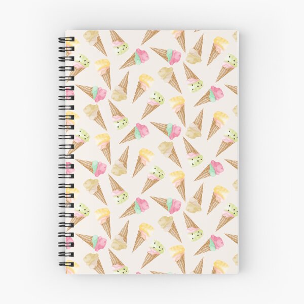 Item preview, Ice Cream Cones, raspberry, mint chocolate chip, vanilla, pistachio, and corn ice cream on a light beige background designed and sold by JasmineGDesigns.