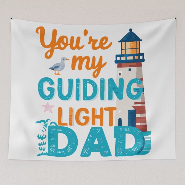 Item preview, You're My Guiding Light Dad: Serene Father's Day Gift Lighthouse Illustration! designed and sold by HahaHandlesHub.