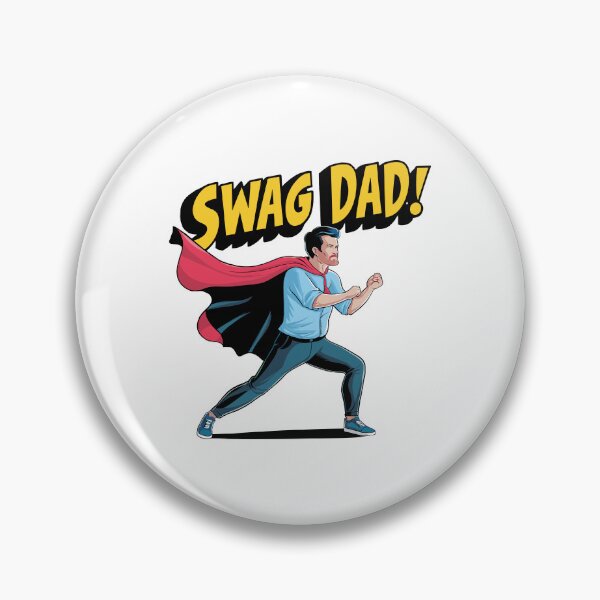 Item preview, Swag Dad Comic Book Cover - Dynamic Father's Day Illustration! designed and sold by HahaHandlesHub.