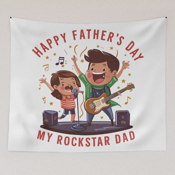 Item preview, Rockstar Dad Father's Day Sticker - Fun Musical Celebration! designed and sold by HahaHandlesHub.