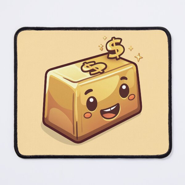 Item preview, Cute Gold Bar on Yellow Background designed and sold by SpoonToonCnt.