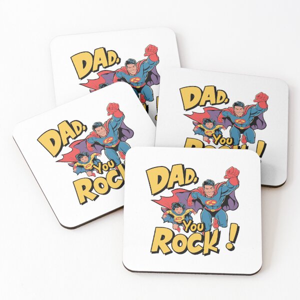 Item preview, Dynamic Superhero "Dad You Rock" Comic Book Cover - Father's Day Fun! designed and sold by HahaHandlesHub.