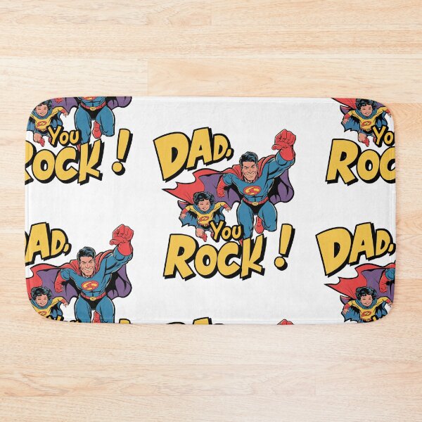 Item preview, Dynamic Superhero "Dad You Rock" Comic Book Cover - Father's Day Fun! designed and sold by HahaHandlesHub.