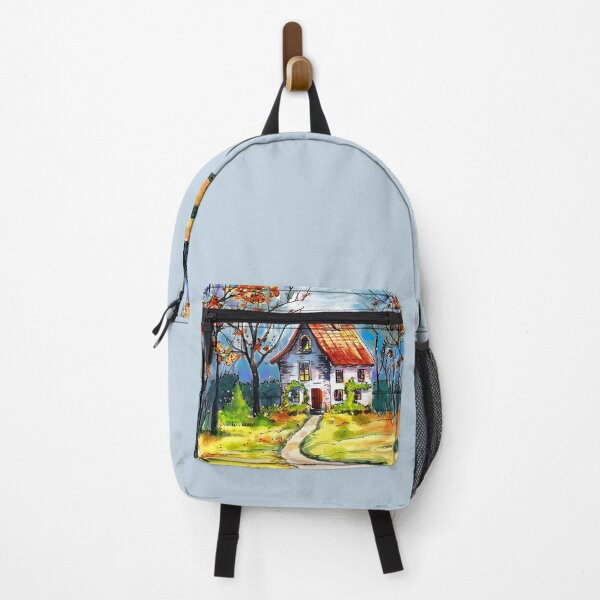 Item preview, Cozy Autumn Cottage: Whimsical Landscape Art designed and sold by adriaquart.
