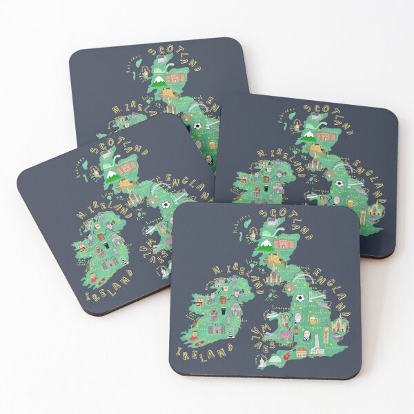 Item preview, Illustrated Map of Great Britain and Ireland by Artist Carla Daly designed and sold by Carla Daly.