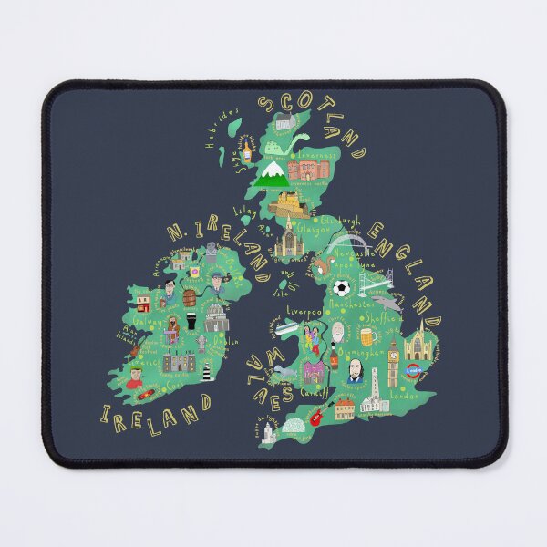 Item preview, Illustrated Map of Great Britain and Ireland by Artist Carla Daly designed and sold by Carla Daly.