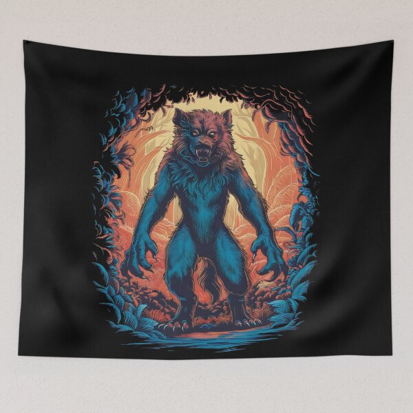 Item preview, Moonlit Wendigo - Ominous Fantasy Art designed and sold by BNCH44.