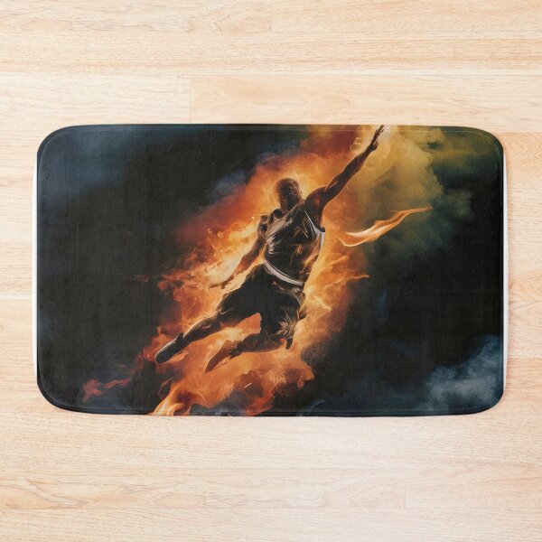 Item preview, A fiery shot by a basketball player. designed and sold by MyHappyArtShop.
