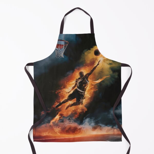Item preview, A fiery shot by a basketball player. designed and sold by MyHappyArtShop.