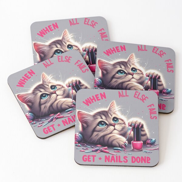 Item preview, When All Else Fails (Get Nails Done) - Cat edition  designed and sold by desAIgns by Rosa.