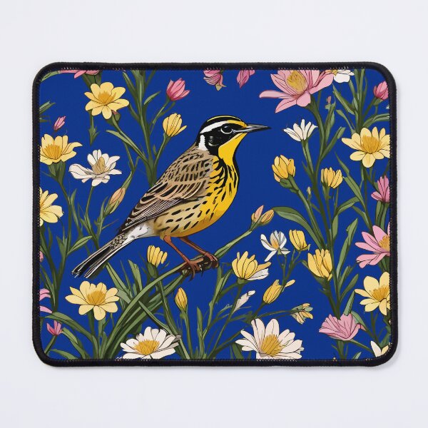 Item preview, Western Meadowlark Surrounded By Bitterroot Flowers designed and sold by taiche.