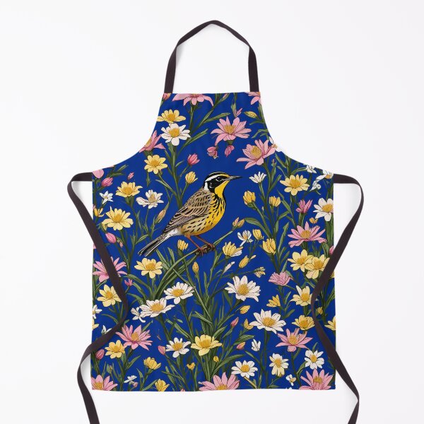 Item preview, Western Meadowlark Surrounded By Bitterroot Flowers designed and sold by taiche.