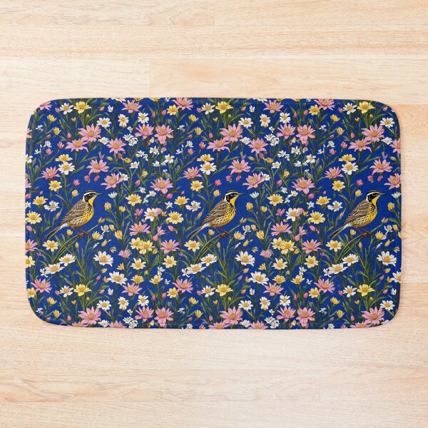 Item preview, Western Meadowlark Surrounded By Bitterroot Flowers designed and sold by taiche.