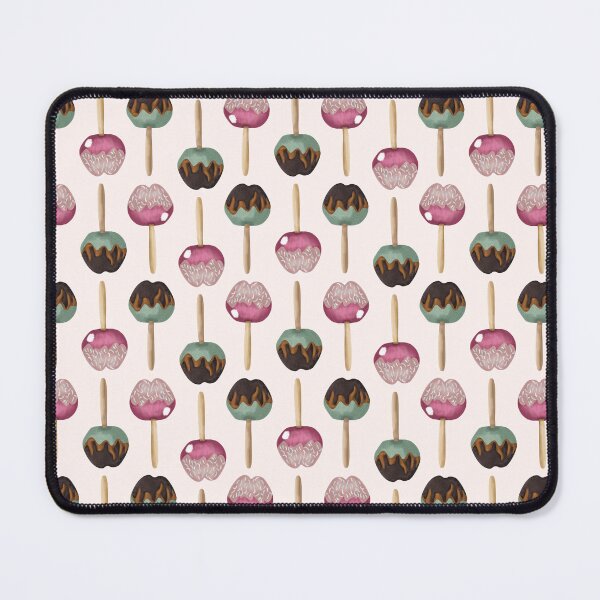 Item preview, Candy apples with sprinkles and candied apples with chocolate and caramel on a light beige background designed and sold by JasmineGDesigns.