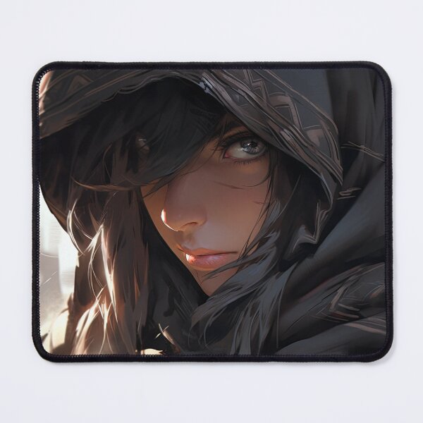 Item preview, Captivating Intense Dark Assassin Anime Girl designed and sold by bubblegoth.
