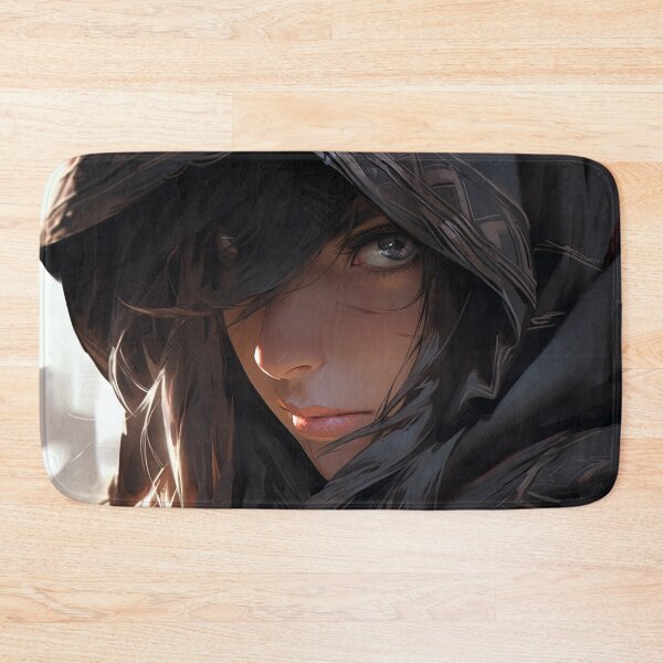 Item preview, Captivating Intense Dark Assassin Anime Girl designed and sold by bubblegoth.
