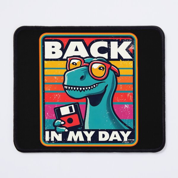 Item preview, Hipster Dinosaur Holding Floppy Disk - Back In My Day. Gift for father’s day, Dad and grandad designed and sold by Unitepeople.