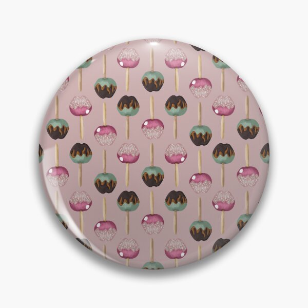Item preview, Candy apples with sprinkles and candied apples with chocolate and caramel on a neutral pink background designed and sold by JasmineGDesigns.