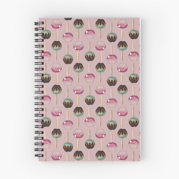 Item preview, Candy apples with sprinkles and candied apples with chocolate and caramel on a neutral pink background designed and sold by JasmineGDesigns.