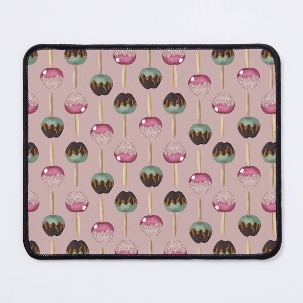 Item preview, Candy apples with sprinkles and candied apples with chocolate and caramel on a neutral pink background designed and sold by JasmineGDesigns.