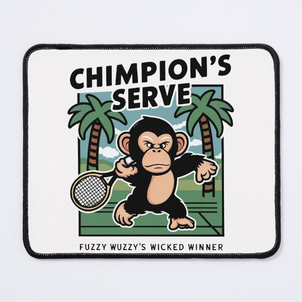 Item preview, CHIMPION’S SERVE FUZZY WUZZY’S WICKED WINNER: Jungle Tennis Ace designed and sold by SplashTastic.