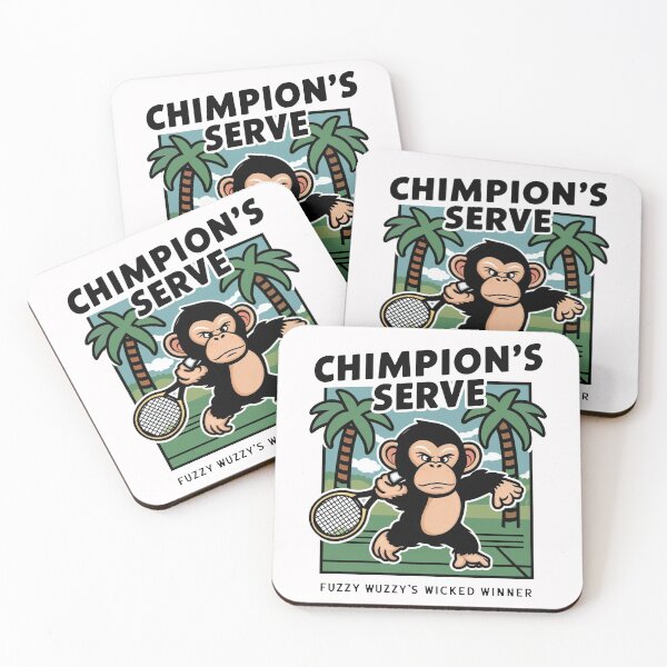 Item preview, CHIMPION’S SERVE FUZZY WUZZY’S WICKED WINNER: Jungle Tennis Ace designed and sold by SplashTastic.