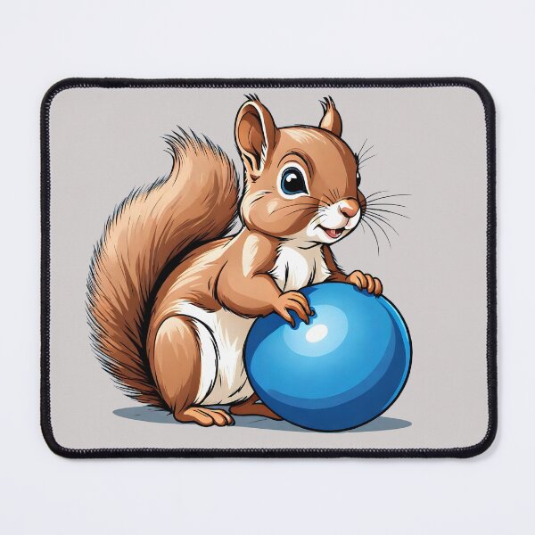 Item preview, squirrel, baby squirrel with a blue ball, for boys designed and sold by orthodox-icon.