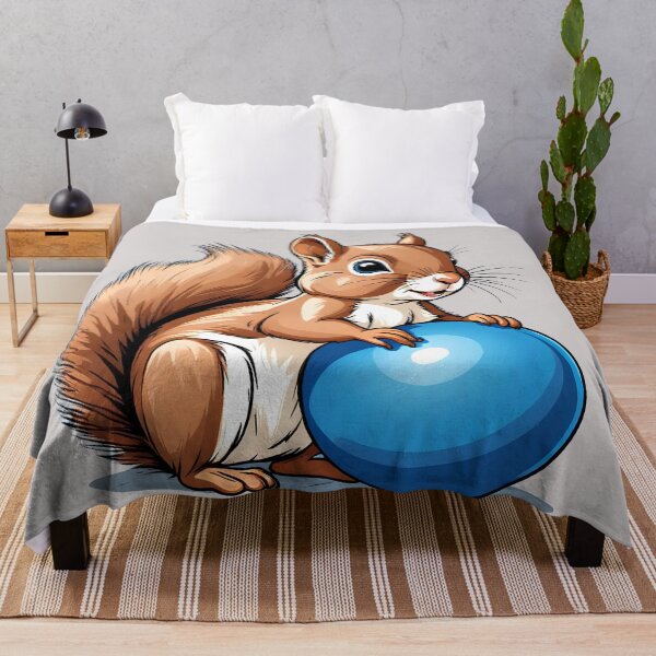Item preview, squirrel, baby squirrel with a blue ball, for boys designed and sold by orthodox-icon.
