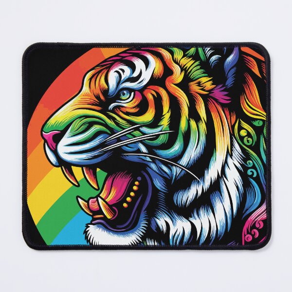 Item preview, Colorful Rainbow Tiger Face  designed and sold by NawalMagdy.