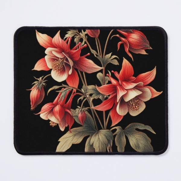 Item preview, Clementine Red Columbine Vintage Botanical designed and sold by Nancygreenhouse.