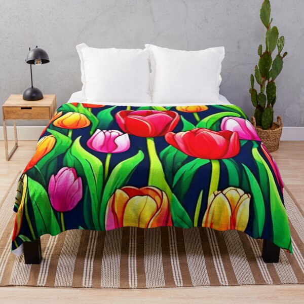 Item preview, Vivid Tulip Cartoon Art designed and sold by Health And Fitness Posts e-Store.