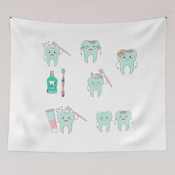 Aperçu de l'œuvre Autocollants drôles de dentiste créée et vendue par browide.