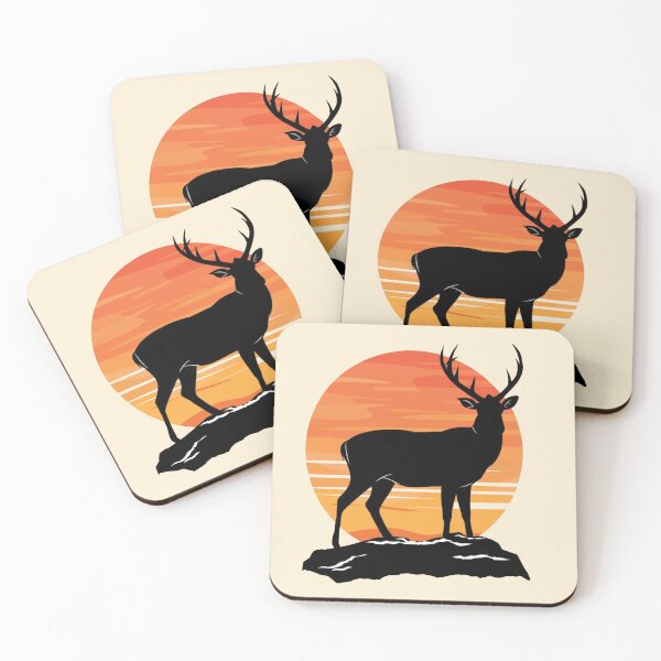 Item preview, Deer at sunset designed and sold by ArtCraftLab.