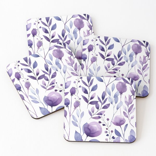Item preview, Purple Watercolor Floral Design designed and sold by Dezainz.