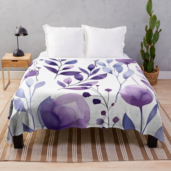 Item preview, Purple Watercolor Floral Design designed and sold by Dezainz.