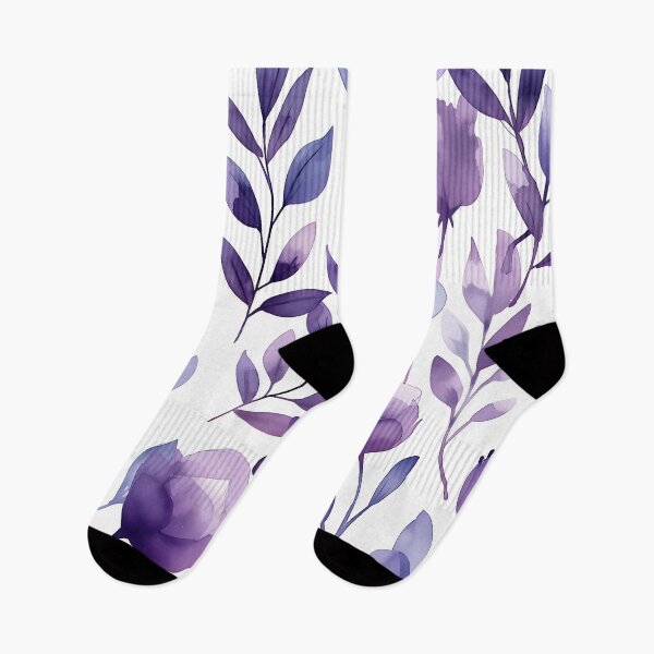 Item preview, Purple Watercolor Floral Design designed and sold by Dezainz.