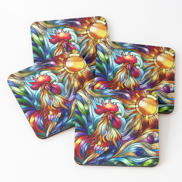 Item preview, Stained Glass Rooster  designed and sold by foilhat.