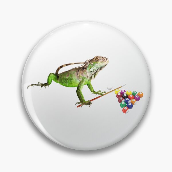 Item preview, Funny Iguana Playing Pool With Cue Billiards  designed and sold by julyperson.