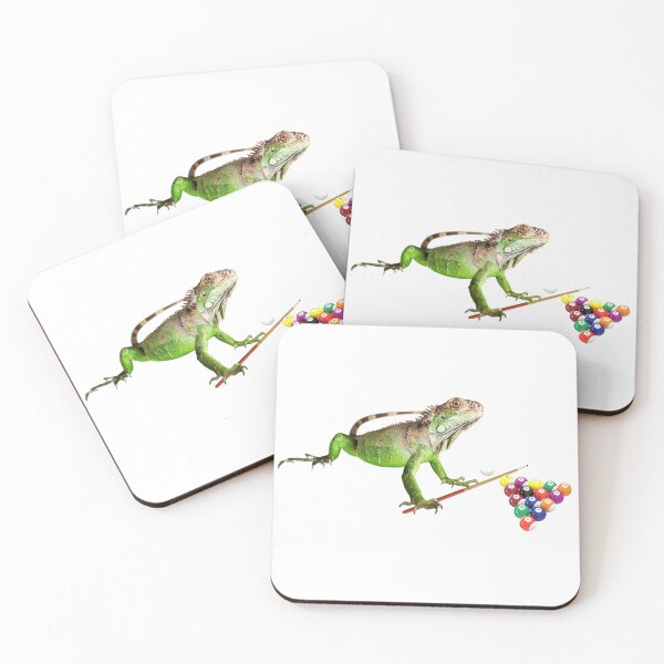 Item preview, Funny Iguana Playing Pool With Cue Billiards  designed and sold by julyperson.