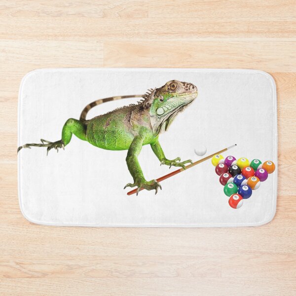 Item preview, Funny Iguana Playing Pool With Cue Billiards  designed and sold by julyperson.