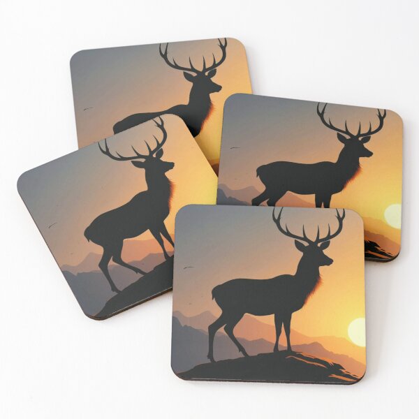Item preview, Deer at sunset designed and sold by ArtCraftLab.