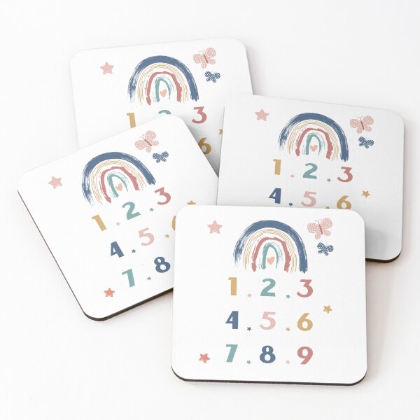 Item preview, Rainbow Counting Poster, Numbers 1-9, Educational designed and sold by ArtiseGraphics.