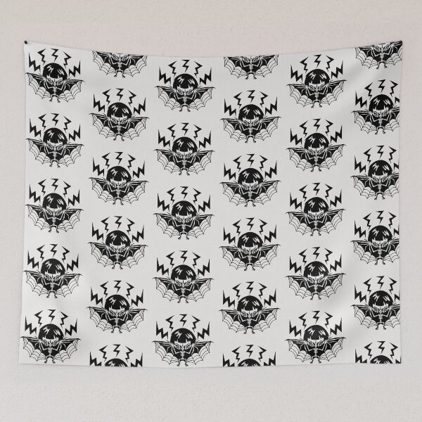 Aperçu de l'œuvre Chauve-souris psychobilly BW créée et vendue par RustyTears.