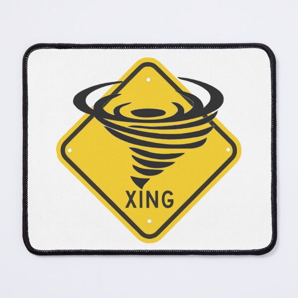 Item preview, Tornado Crossing Yellow Diamond Caution Sign designed and sold by TerScott.