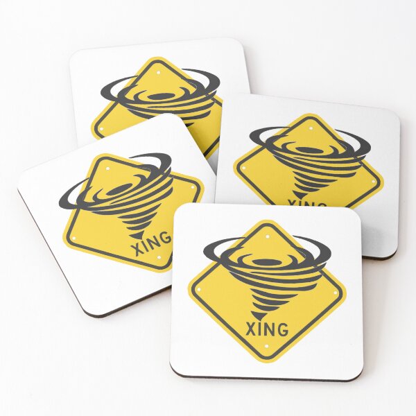 Item preview, Tornado Crossing Yellow Diamond Caution Sign designed and sold by TerScott.