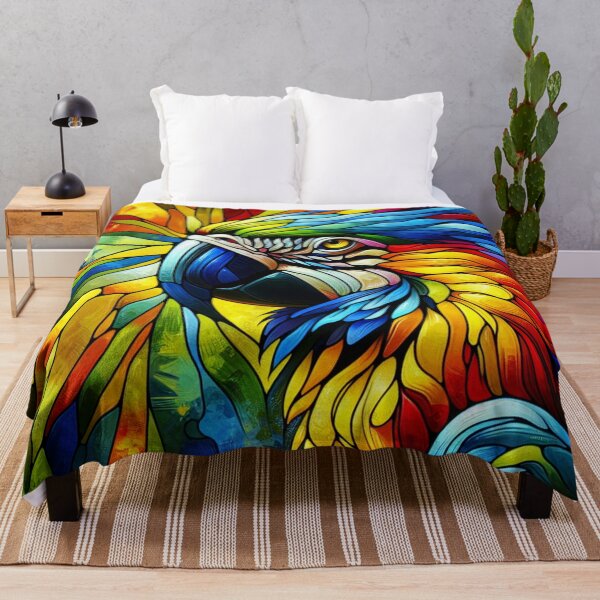Item preview, Stained Glass Macaw Parrot designed and sold by foilhat.