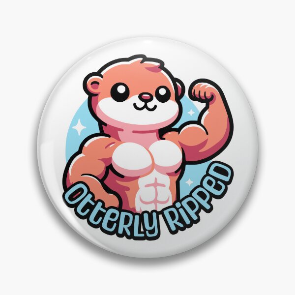 Item preview, Otterly Ripped! Cute Muscular Otter Pun designed and sold by PMCreative.