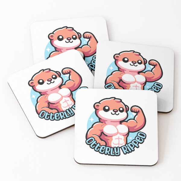 Item preview, Otterly Ripped! Cute Muscular Otter Pun designed and sold by PMCreative.